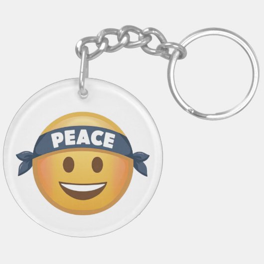 Porte-clés Emoji de la paix (Dos droit)