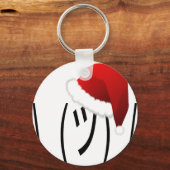 Porte-clés emoji de shrug de noël (Recto)