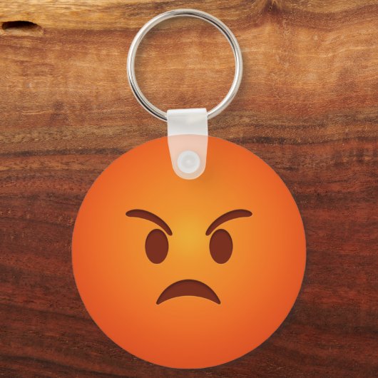 Porte-clés Emoji en colère (Recto)
