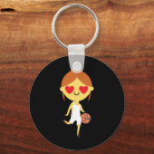 Porte-clés Émoji, fille de basket-ball (Recto)