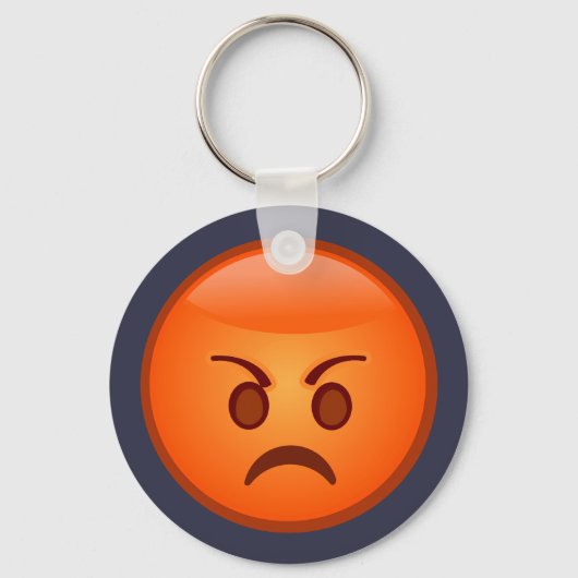 Porte-clés Emoji Mad Face (Recto)