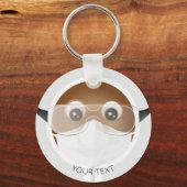 Porte-clés Emoji, médecin afro-américain (Recto)