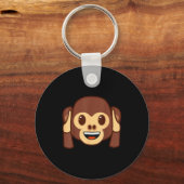 Porte-clés Emoji Monkey Holding Ears Yellow Smile Face (Recto)