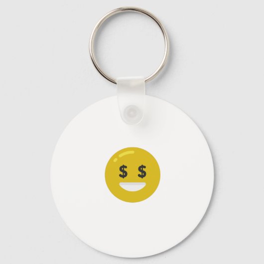 Porte-clés emoji oeil argent (Recto)