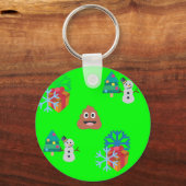 Porte-clés emoji poop de noël (Recto)