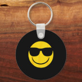Porte-clés Emoji Retro Sungles Yellow Smile Face (Recto)