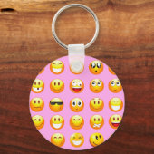 Porte-clés émoji rose pastel (Recto)