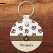 Porte-clés Emoji, singe de gros sourire personnalisé (Recto)