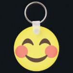 Porte-clés Emoji souriant mignon<br><div class="desc">Emoji souriant. Emoji art Version 2 par EmojiOne. Sous licence Creative Commons (CC-BY 4.0).</div>