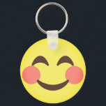 Porte-clés Emoji souriant mignon<br><div class="desc">Emoji souriant. Emoji art Version 2 par EmojiOne. Sous licence Creative Commons (CC-BY 4.0).</div>