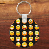 Porte-clés emojis noir (Recto)