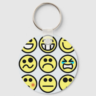 Porte-clés emoticon happy face