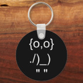 Porte-clés Emoticon Owl ASCII Texte Art (Recto)