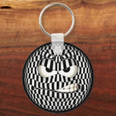 Porte-clés Émoticône face en colère (Recto)