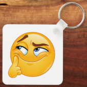 Porte-clés Émoticône Pensée Mignonne Visage Moqueu (Verso)