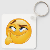 Porte-clés Émoticône Pensée Mignonne Visage Moqueu (Dos)