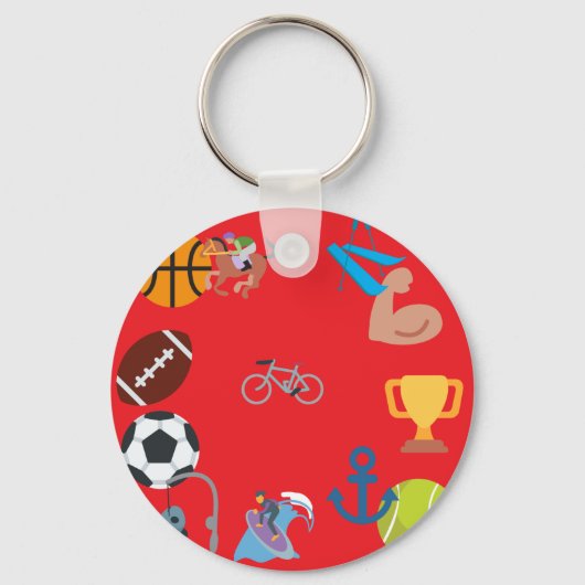 Porte-clés émoticône sportive (Recto)