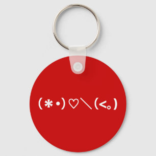 Porte-clés Émoticônes Heureuses Saintes-Valentin / Japonais