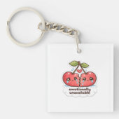 Porte-clés Emotionally Red Cherry Acrylic Keychains (Devant)