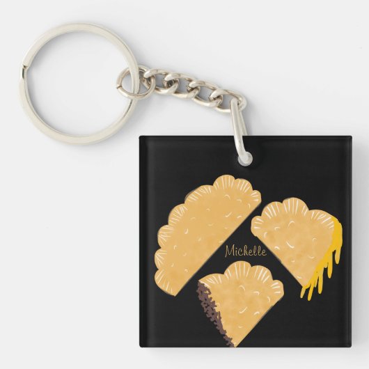 Porte-clés Empanada Viande Fromage qui dégouline Dessin à la (Devant)