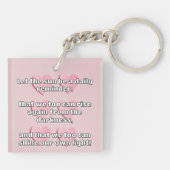 Porte-clés Empath Shine Positive Encouragement Citation (Dos)