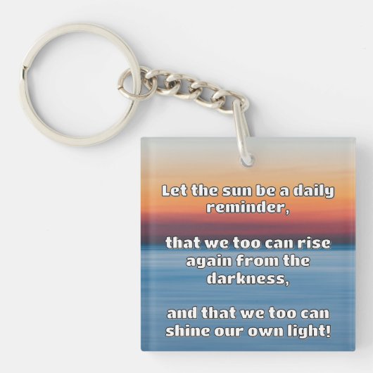 Porte-clés Empath Shine Positive Encouragement Citation (Devant)