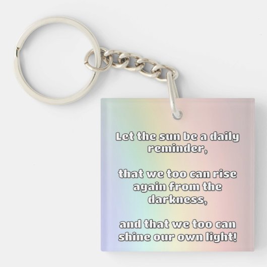 Porte-clés Empath Shine Positive Encouragement Citation (Devant)