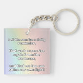 Porte-clés Empath Shine Positive Encouragement Citation (Dos)