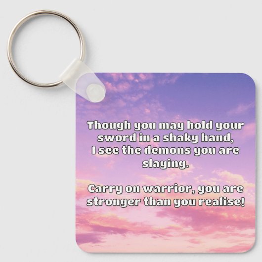 Porte-clés Empath Warrior Citation positive Encouragement (Recto)