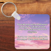 Porte-clés Empath Warrior Citation positive Encouragement (Recto)