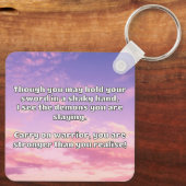 Porte-clés Empath Warrior Citation positive Encouragement (Verso)