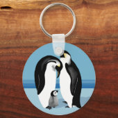 Porte-clés Empereur Penguin Avec Bébé Chick (Recto)