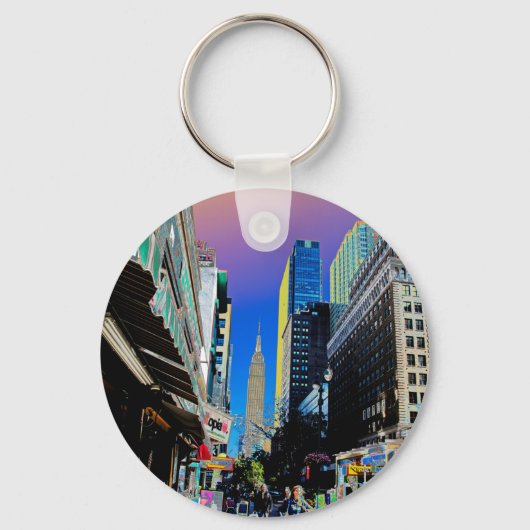 Porte-clés Empire State Building depuis la 42e rue affiche de (Recto)