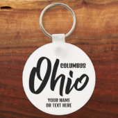 Porte-clés Emplacement personnalisé & Texte Ohio (Recto)
