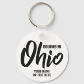 Porte-clés Emplacement personnalisé & Texte Ohio (Verso)