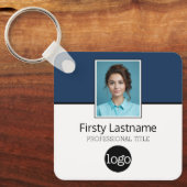 Porte-clés Employé Personnalisé - Photo, Code Barre, Logo, No (Recto)