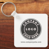 Porte-clés Employés du logo et du site Web de l'entreprise (Recto)