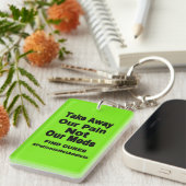 Porte-clés Emportez notre douleur… (Devant droit)