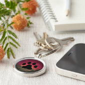 Porte-clés Empreinte animale, patte chat/chien (Côté)