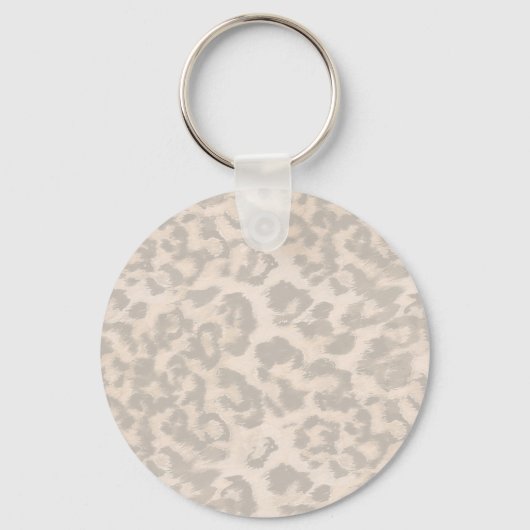 Porte-clés Empreinte de léopard beige. (Recto)
