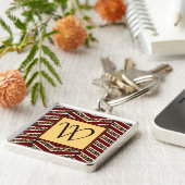 Porte-clés Empreinte de léopard Chevron Porte - clé (Côté)