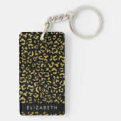 Porte-clés Empreinte de léopard, Leopard d'or, Parties scinti (Dos)