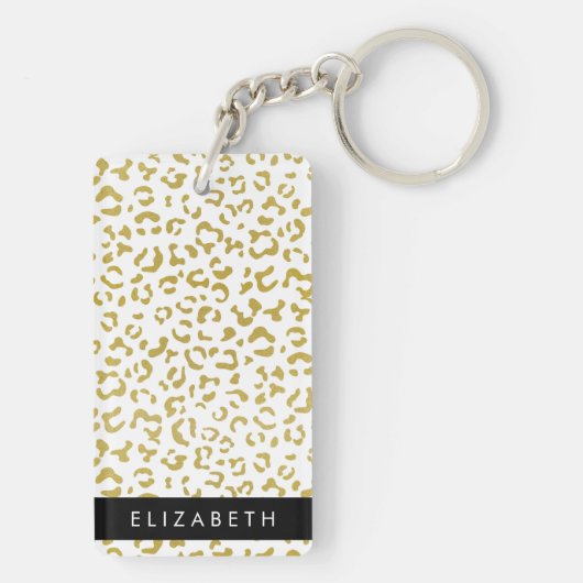 Porte-clés Empreinte de léopard, Leopard d'or, Parties scinti (Dos)