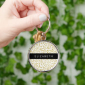 Porte-clés Empreinte de léopard, Leopard d'or, Parties scinti (Main)