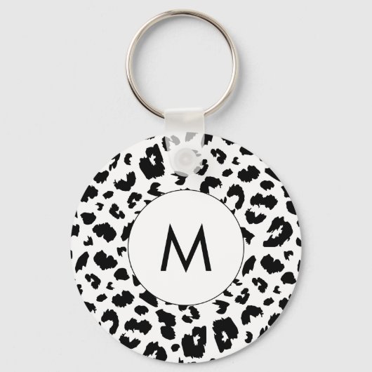 Porte-clés Empreinte de léopard personnalisable (Recto)