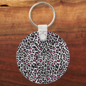 Porte-clés empreinte de léopard rose (Recto)