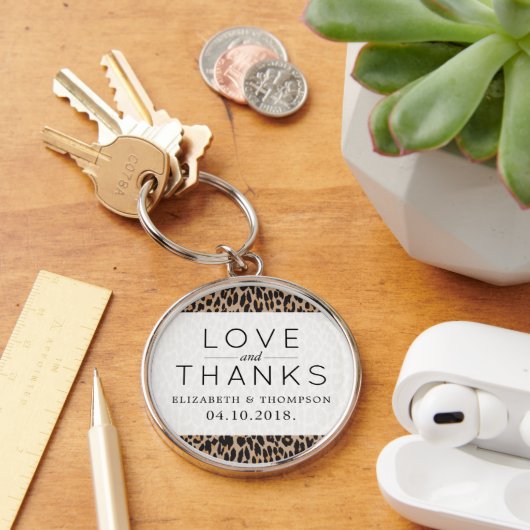 Porte-clés Empreinte de léopard, Spots, Léopard Brown, Mariag (Bureau)