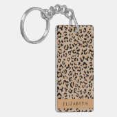 Porte-clés Empreinte de léopard, Spots, Leopard Brown, Votre  (Devant gauche)