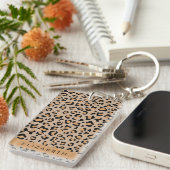 Porte-clés Empreinte de léopard, Spots, Leopard Brown, Votre  (Devant droit)