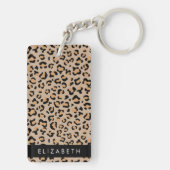 Porte-clés Empreinte de léopard, Spots, Leopard Brown, Votre  (Dos)